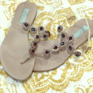 Betsy Johnson SB-GABBI CLEAR Bridal Sandals.